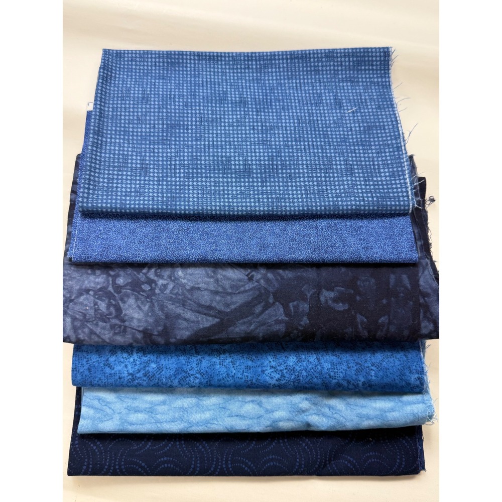 Vintage Fabric Bundle Fat Quarters 6
Pcs Blue